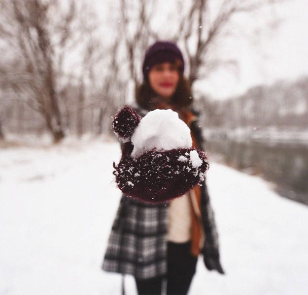 woman in snow