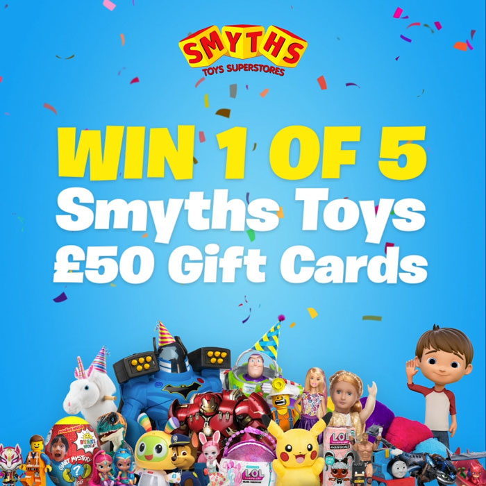 win 1 of 5 Smyths toys £50 gift cards