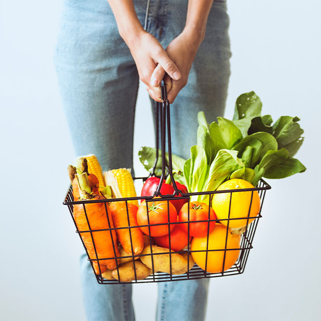 fresh organic fruit and vegetables